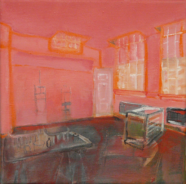 atelier Groningen, acryl op doek,24x24, 2008