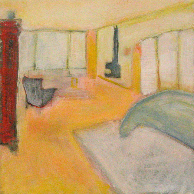 zomerkamer Haren, acryl op geprepareerd papier op hout, 20x20, 2005
